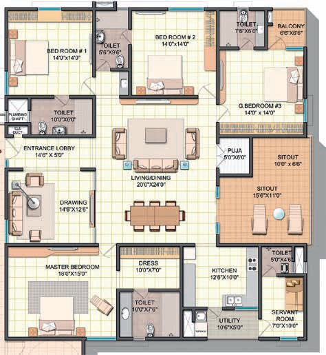 NCC Urban One  Floor Plan 