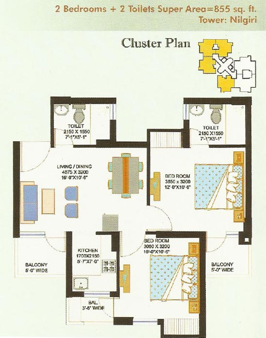 Eros Sampoornam  Floor Plan 