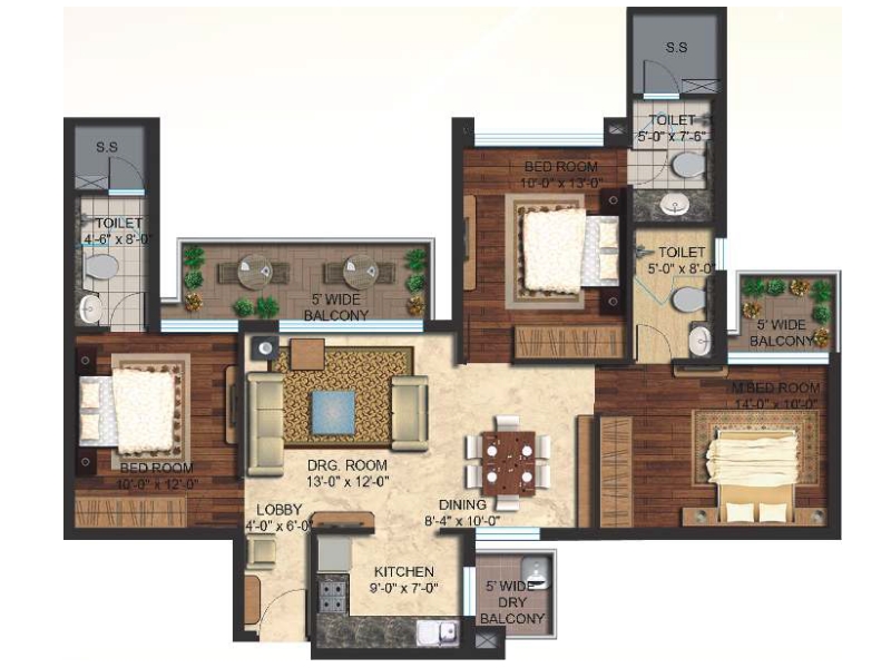Mapsko Mount Ville  Floor Plan 