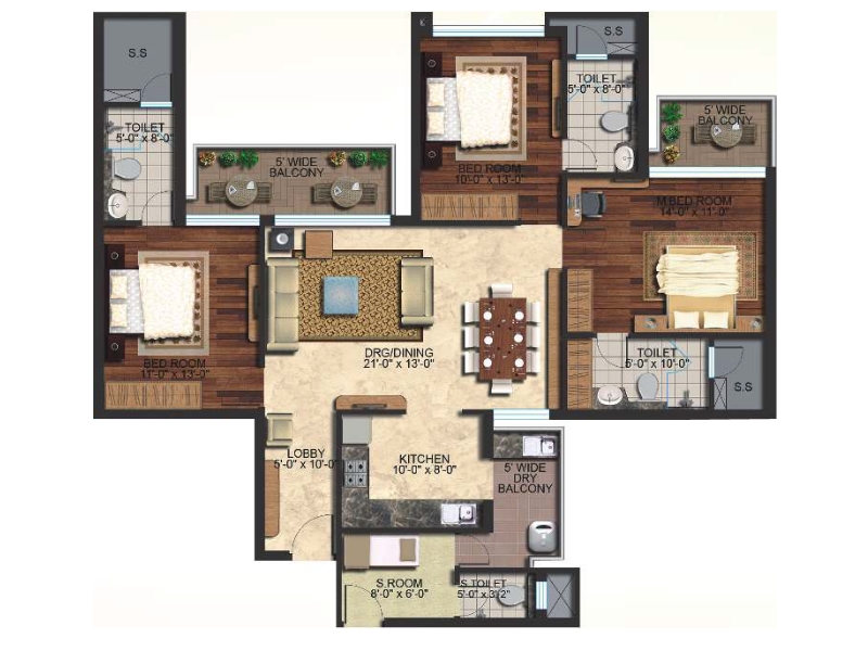 Mapsko Mount Ville  Floor Plan 