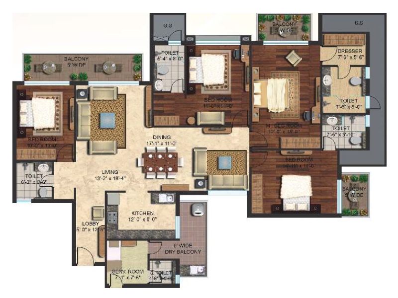 Mapsko Mount Ville  Floor Plan 