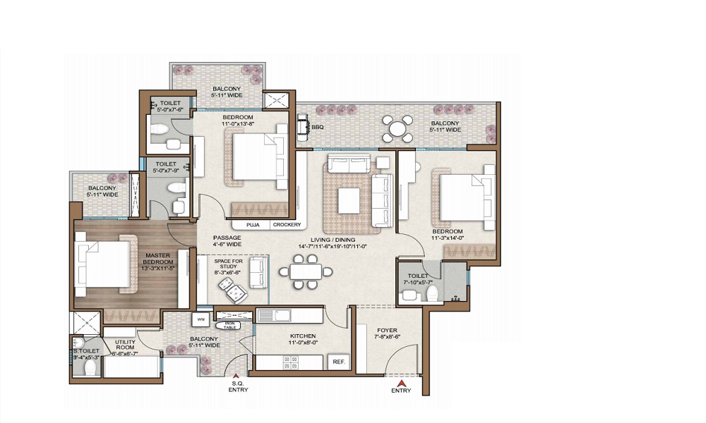 Smart World 113  Floor Plan 