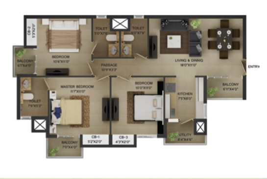 Wave Irenia  Floor Plan 