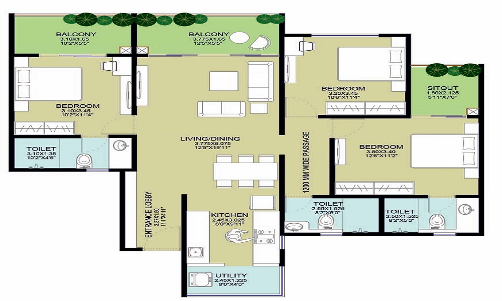 Midori Towers Phase II  Floor Plan 