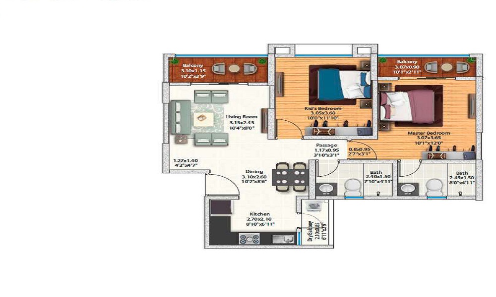 Gera Island of Joy  Floor Plan 