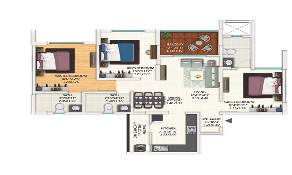 Gera Island of Joy  Floor Plan 