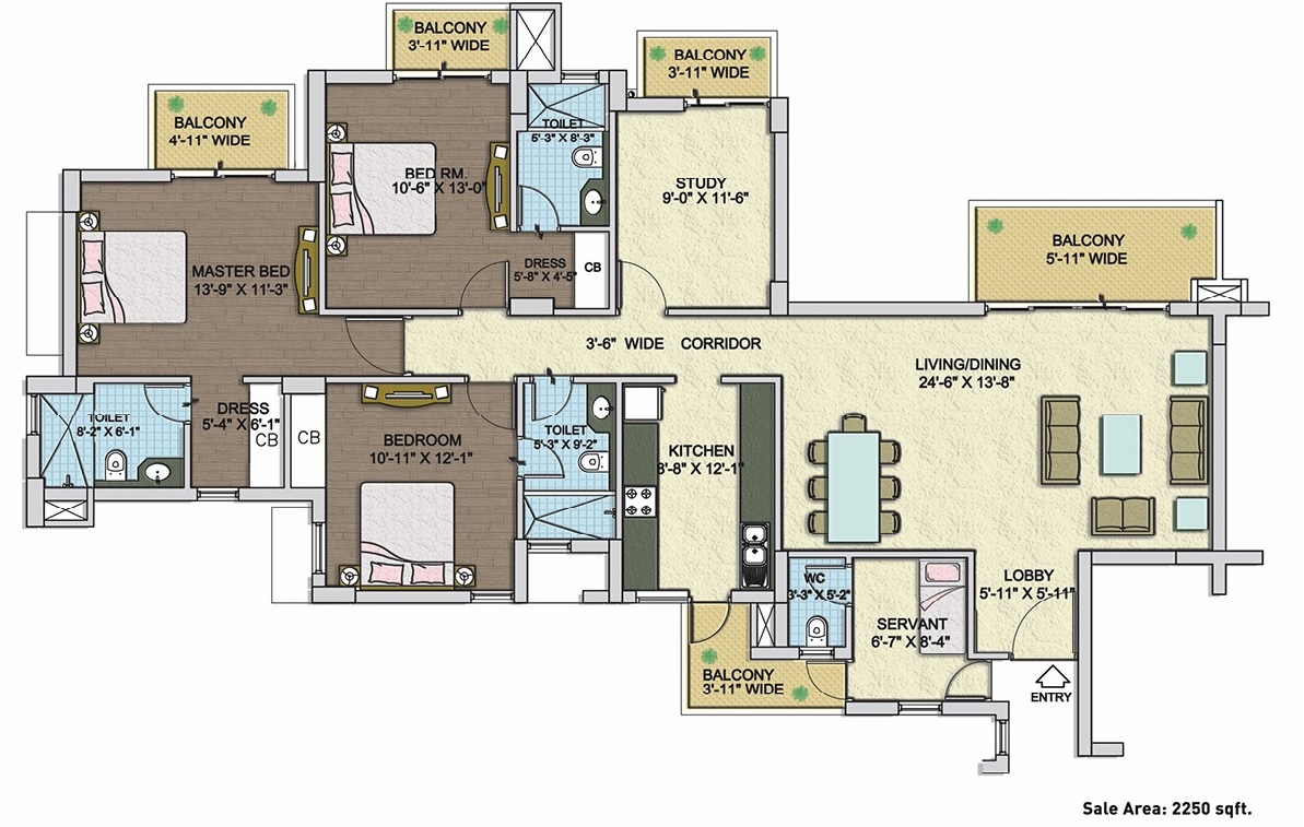 BPTP Park Serene  Floor Plan 