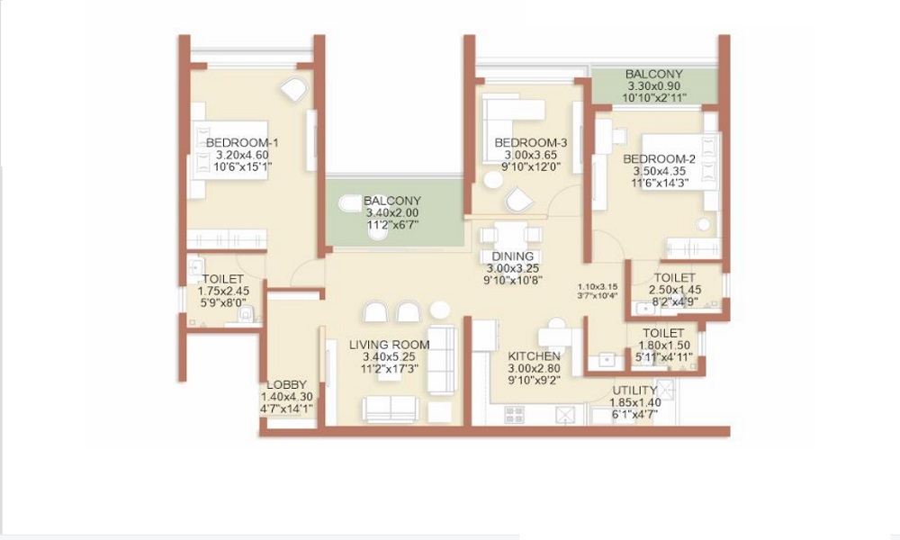 Rohan Ekam  Floor Plan 
