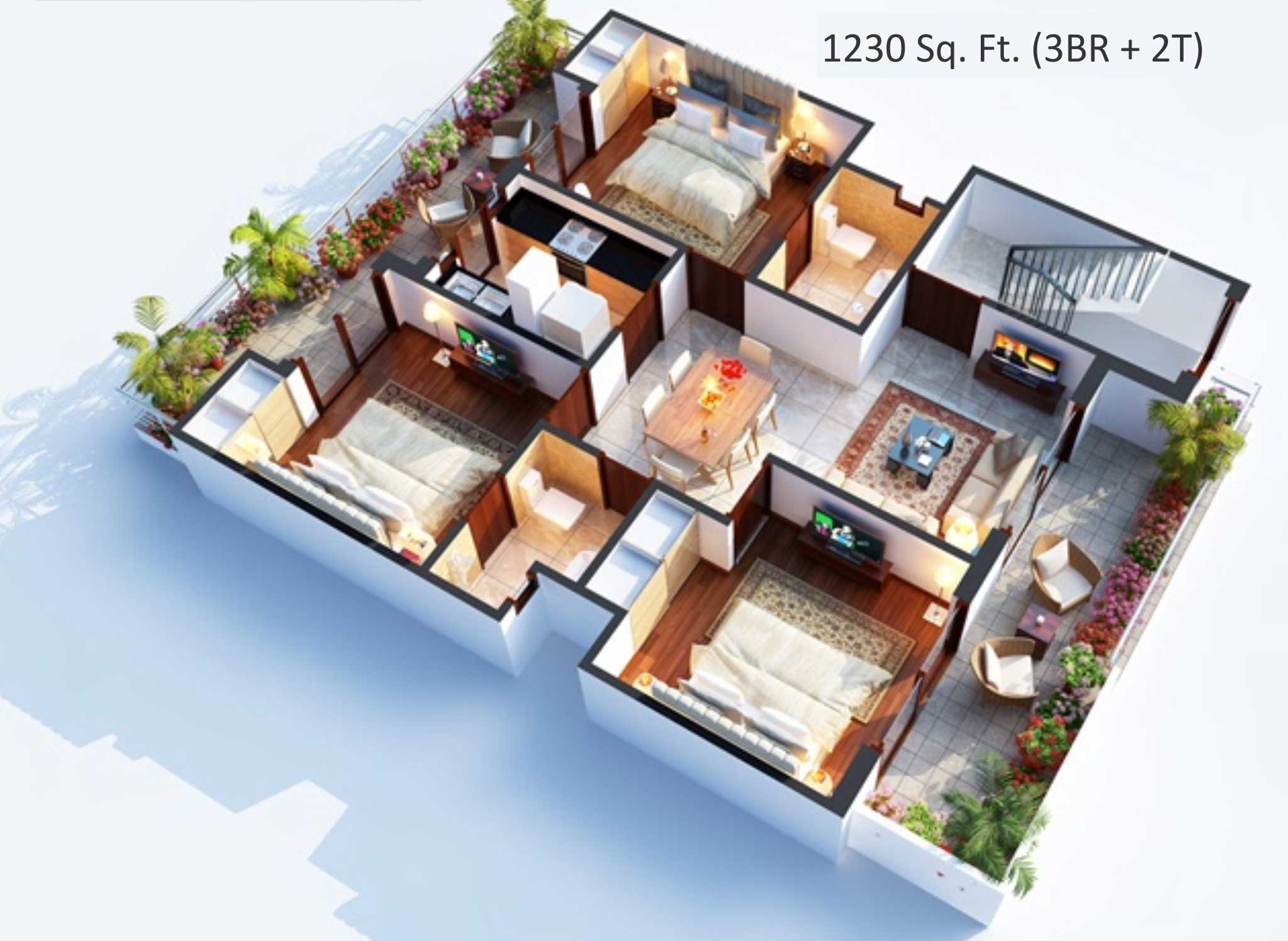 Central Park 3 Flower Valley  Floor Plan 