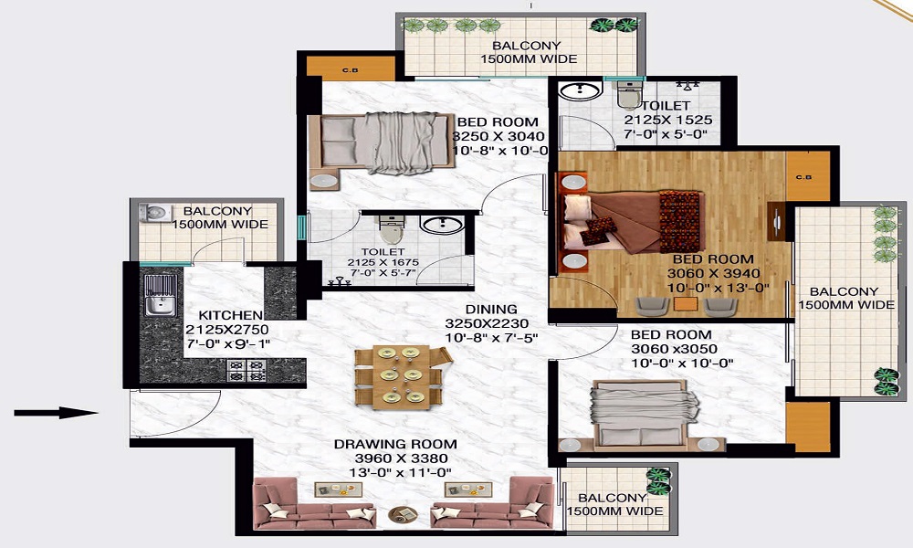 Spring Elmas  Floor Plan 