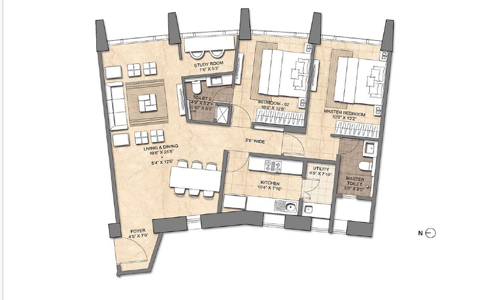 Lodha Adrina  Floor Plan 