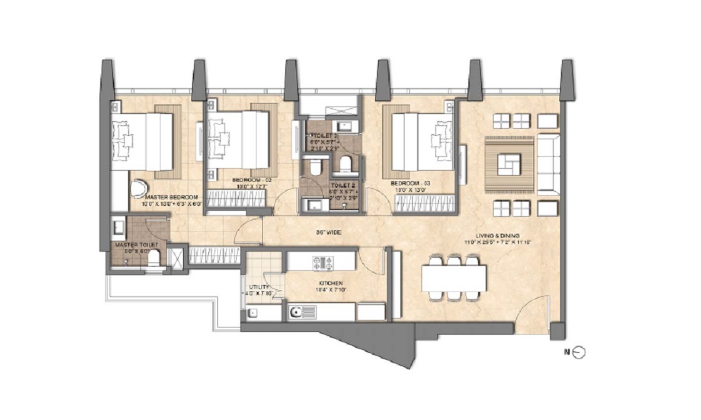 Lodha Adrina  Floor Plan 