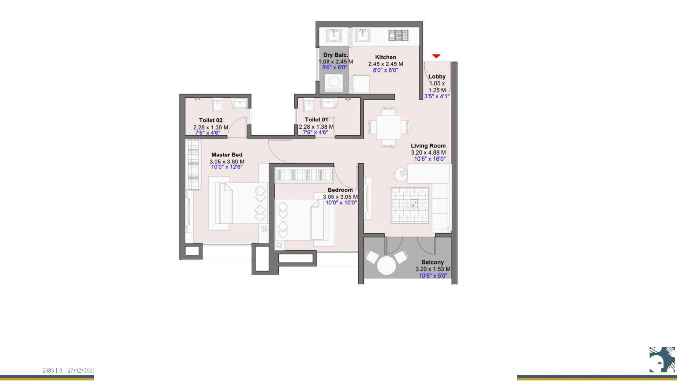 Kohinoor Riverdale  Floor Plan 