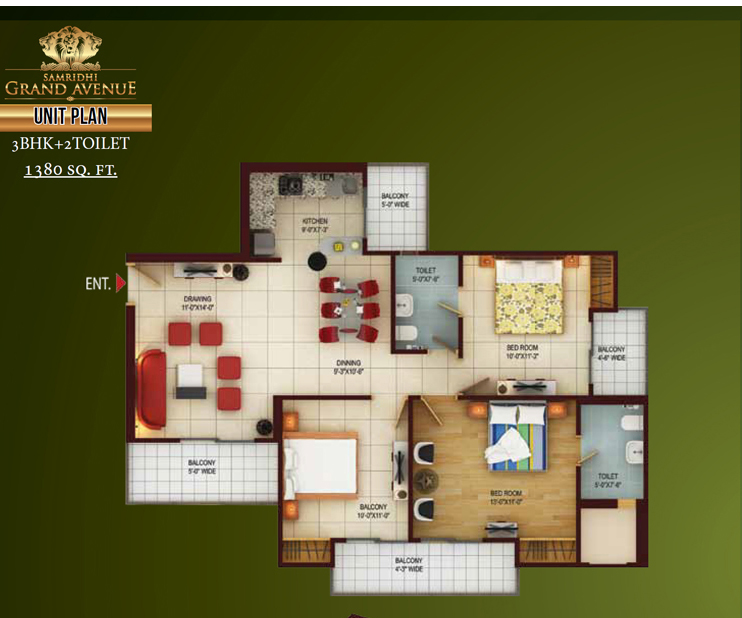 Samridhi Grand Avenue  Floor Plan  Samridhi Grand Avenue  Floor Plan
