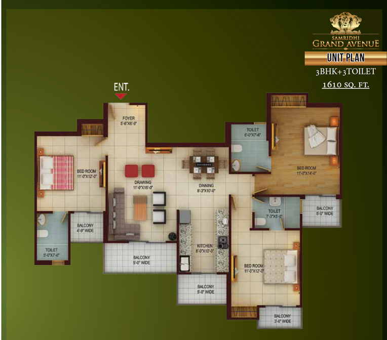 Samridhi Grand Avenue  Floor Plan  Samridhi Grand Avenue  Floor Plan