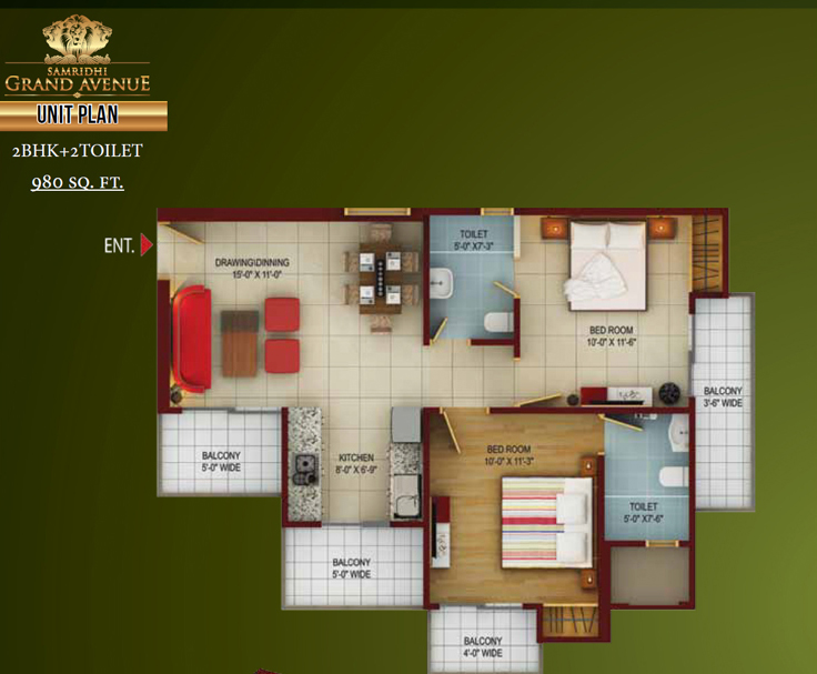 Samridhi Grand Avenue  Floor Plan  Samridhi Grand Avenue  Floor Plan