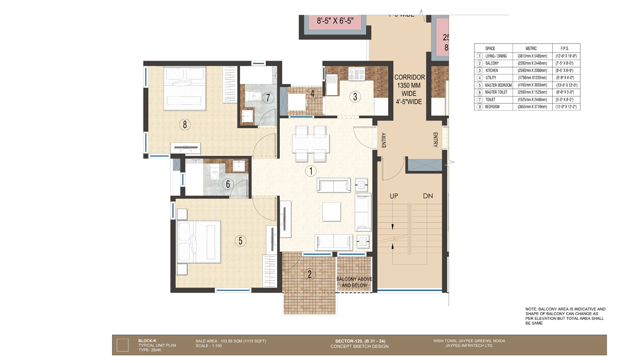 Jaypee Greens Jaypee Krescent Homes  Floor Plan 