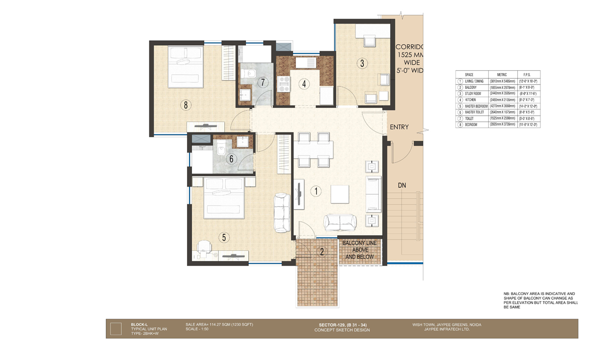 Jaypee Greens Jaypee Krescent Homes  Floor Plan 
