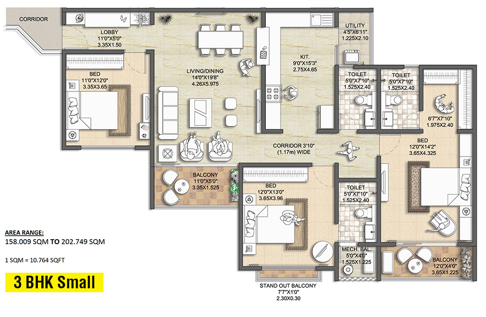Nitesh Estate Nitesh Melbourne Park  Floor Plan 
