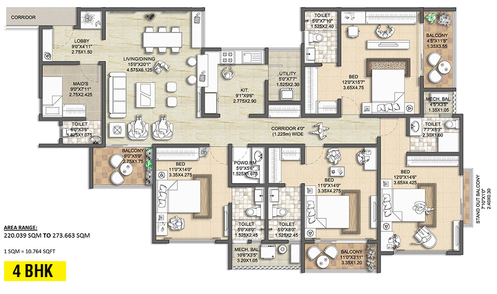 Nitesh Estate Nitesh Melbourne Park  Floor Plan 