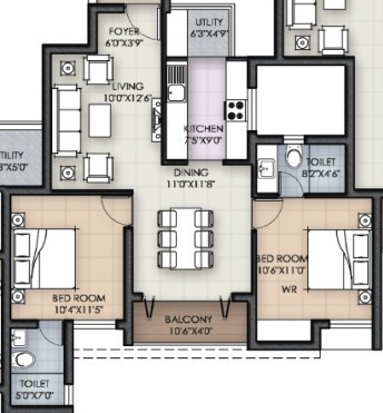 Elegant Pinnacle  Floor Plan 