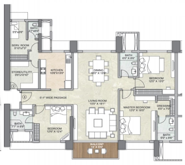 Kalpataru Avana  Floor Plan  Kalpataru Avana  Floor Plan