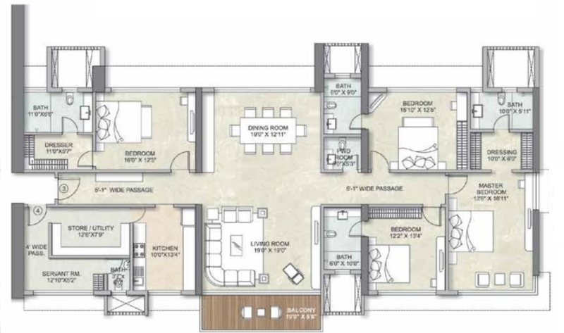 Kalpataru Avana  Floor Plan  Kalpataru Avana  Floor Plan