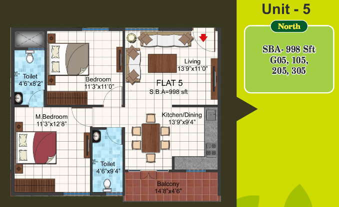 Kumari Elite  Floor Plan 